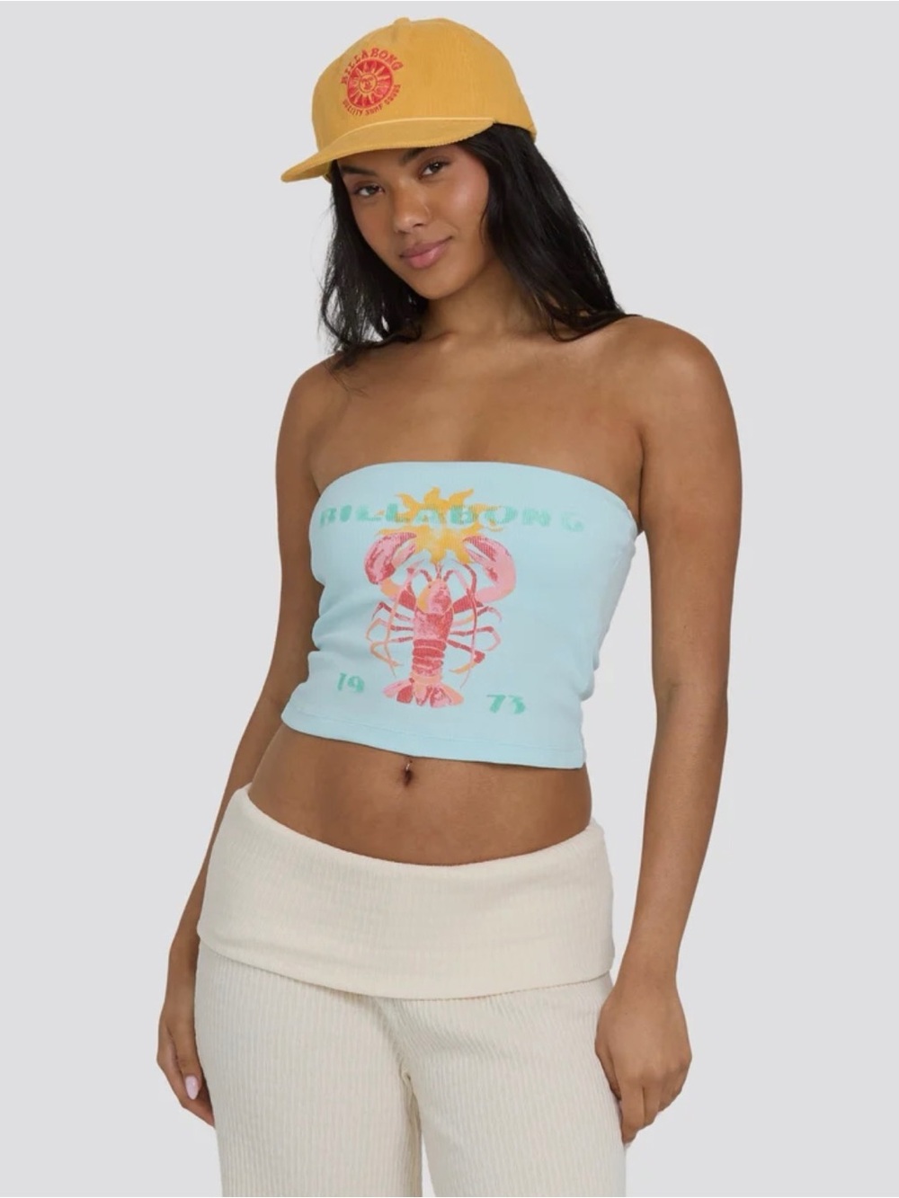 NWOT Billabong Cocoa Lobster Tube Top Clearwater Blue XS